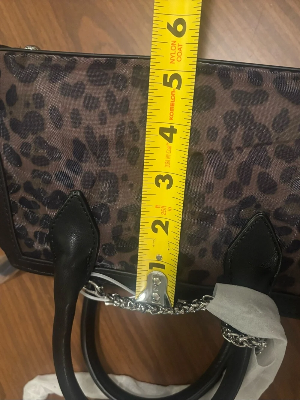NWT - Steve Madden - mesh leopard bag